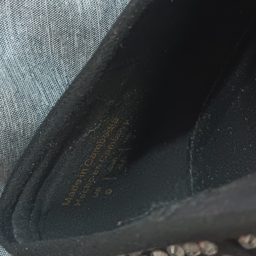 Aldo Black and Silver Studded Loafers - Picture 6 of 6
